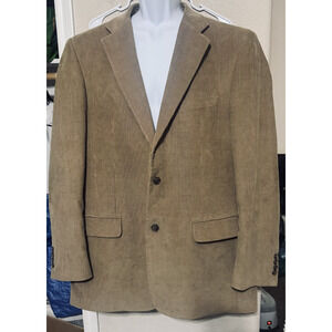 Joseph & Feiss Sport Coat Mens 44XL Tan Corduroy Preppy Blazer Jacket Long